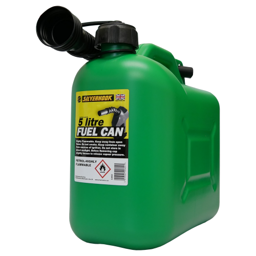 Fuel Can for Unleaded Petrol Green 5 Litre
