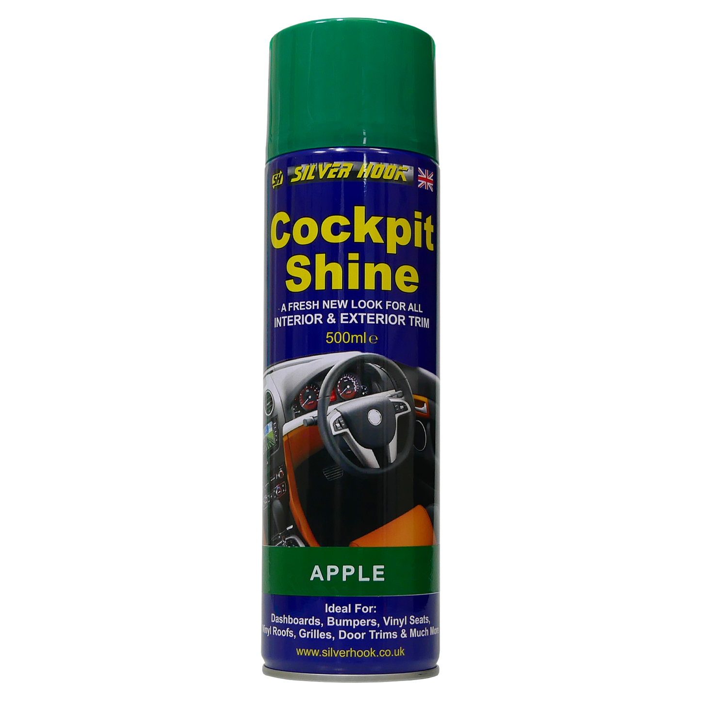 Cockpit Shine Apple Scented Aerosol 500ml