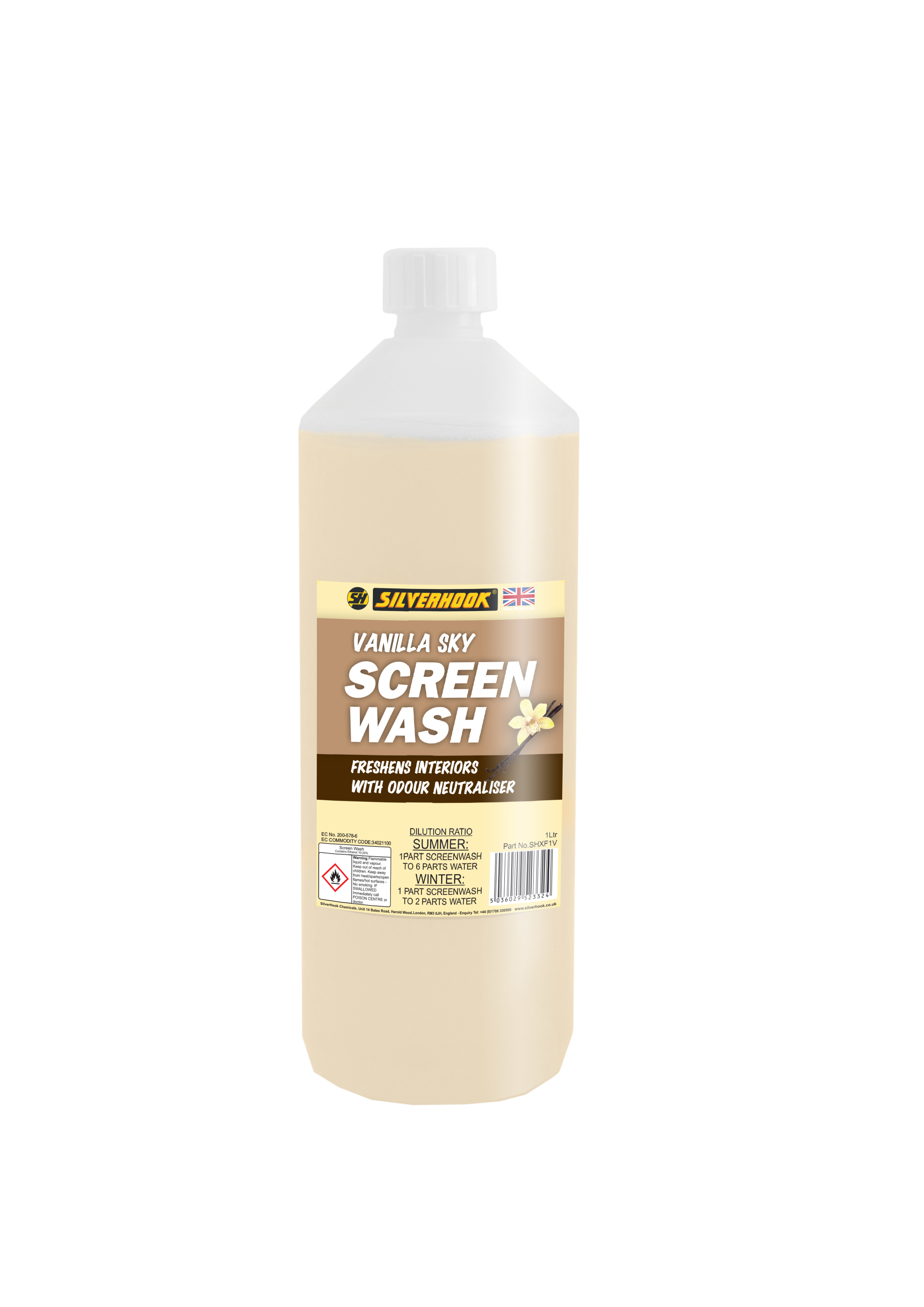 Screen Wash 1 Litre Fragrant Vanilla – Silverhook Ltd