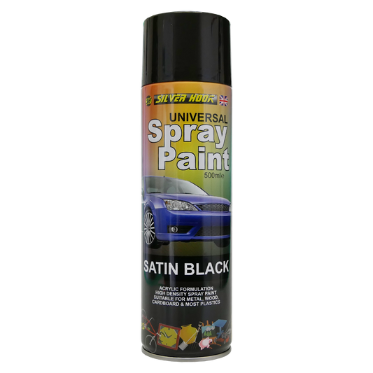 Spray Paint 500ml Satin Black